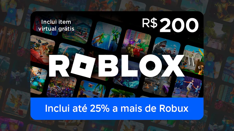 Cartão-Presente Roblox R$ 200
