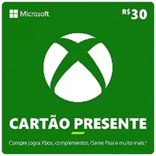 Cartão-Presente Xbox R$ 30